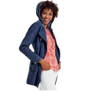 Cabi Blue Zip Up Anorak Jacket #5100 women’s size Small